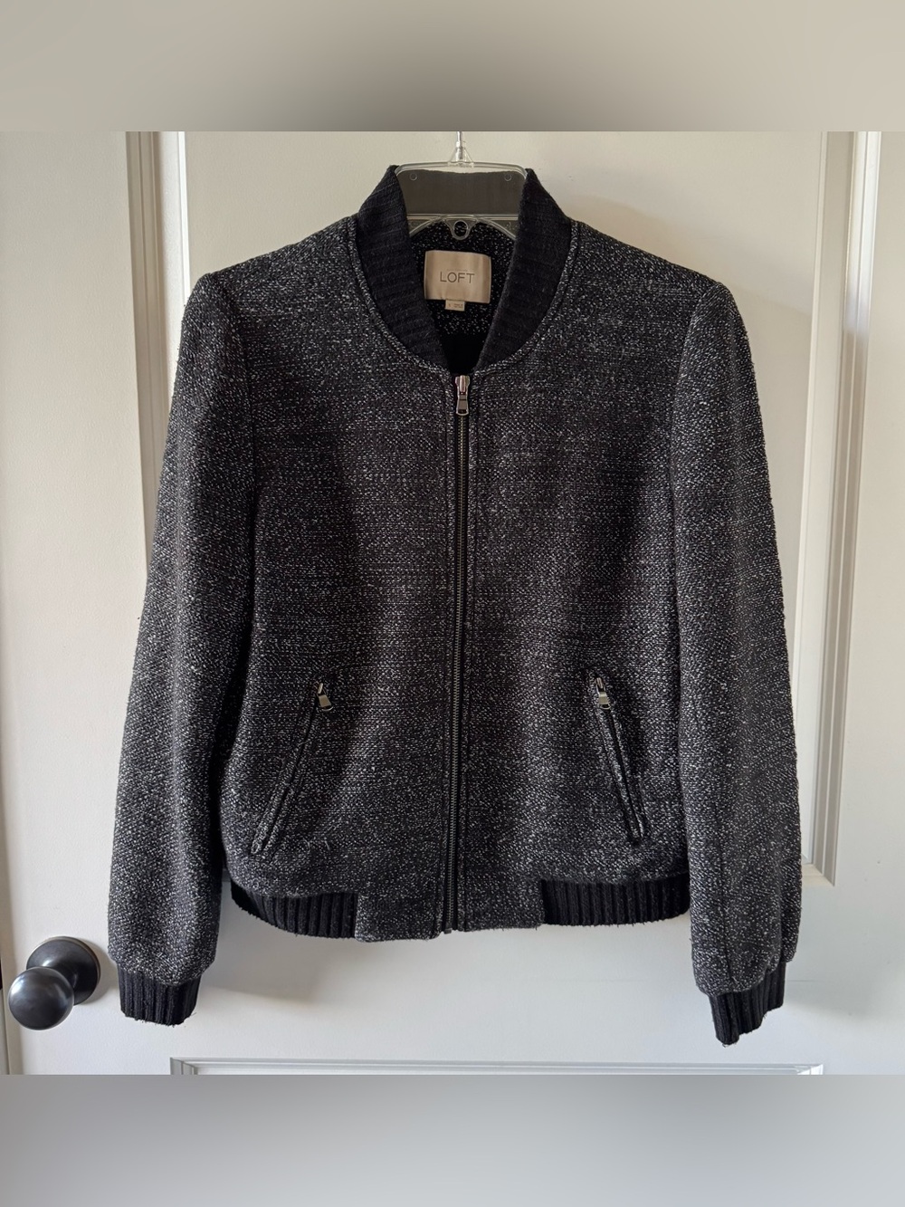Ann Taylor Loft  knit bomber jacket